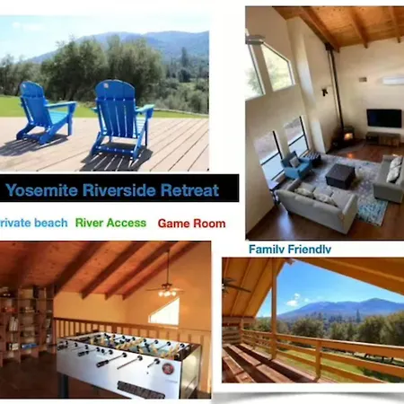 Yosemite Riverside Retreat With Small Beach Access And Air Conditioning